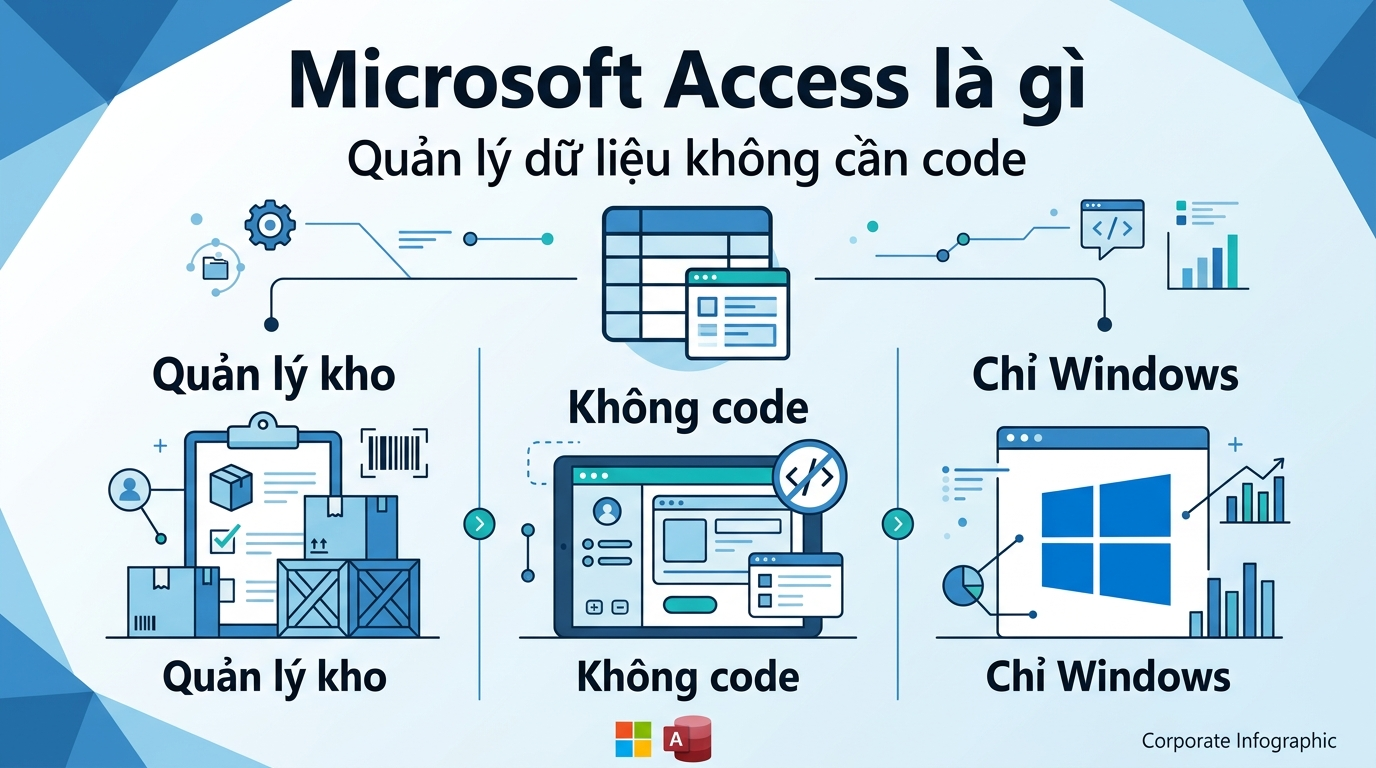 Microsoft Access là gì, gói nào có và thay phần mềm quản lý nhỏ được không