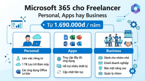 Freelancer nên mua Microsoft 365 gói nào: Personal, Apps hay Business