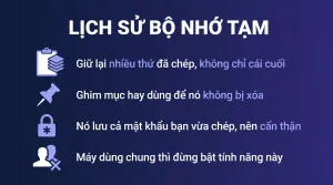 Lịch sử clipboard: dán lại thứ đã sao chép trước đó