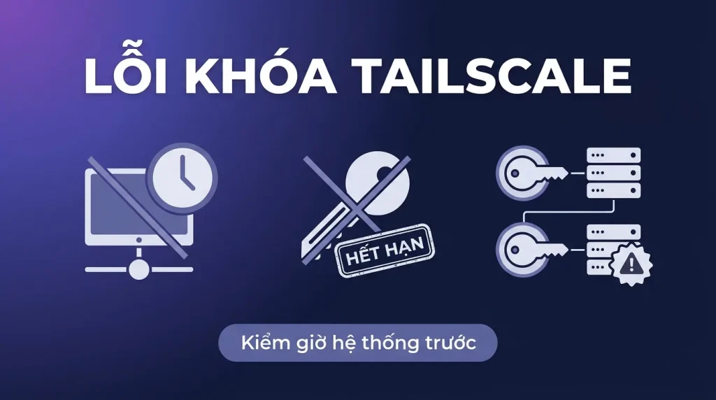 Lỗi fetch control key và invalid key trong Tailscale