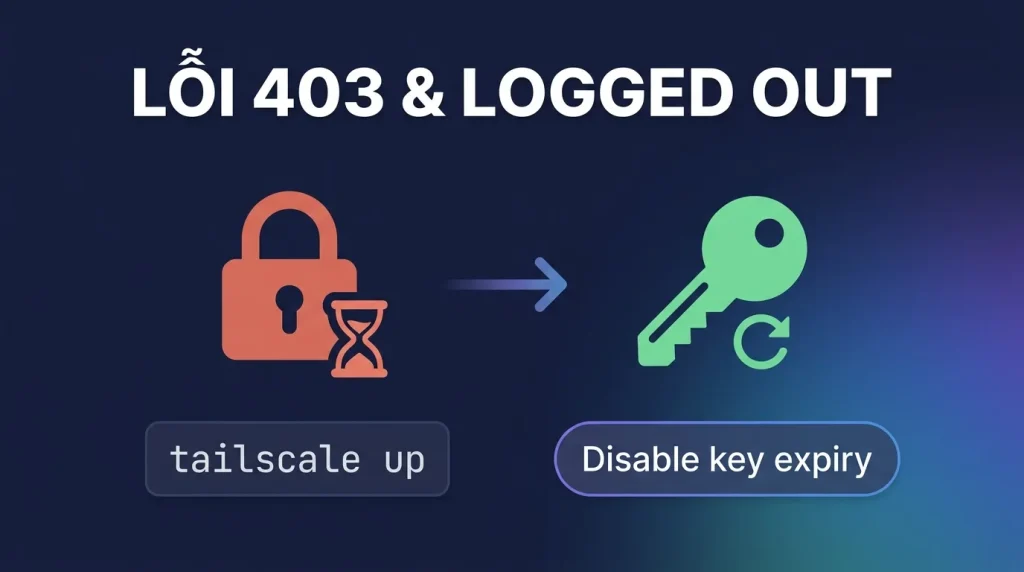Lỗi Tailscale 403, session expired, logged out: cách sửa
