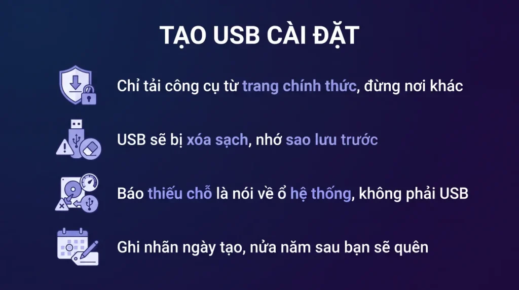 Media Creation Tool: tạo USB cài Windows 11 đúng cách