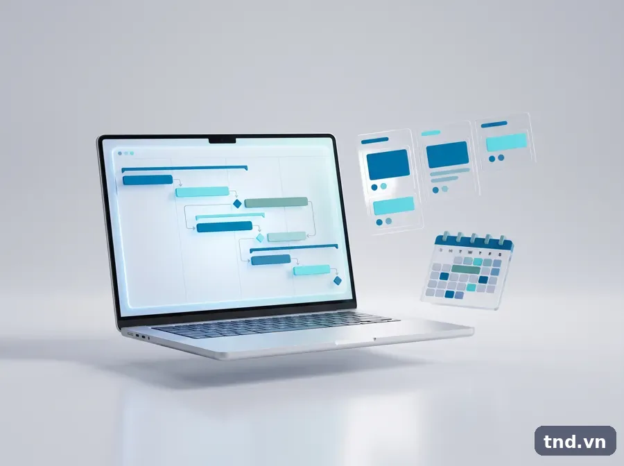 Microsoft Project lập tiến độ Gantt và đường găng cho dự án