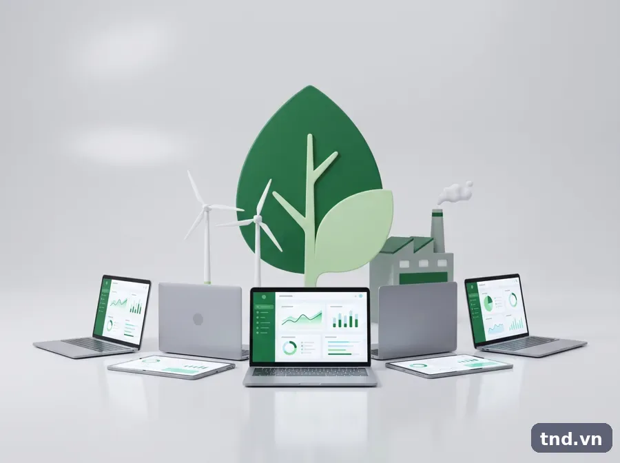 Microsoft Sustainability Manager dashboard phát thải carbon và ESG
