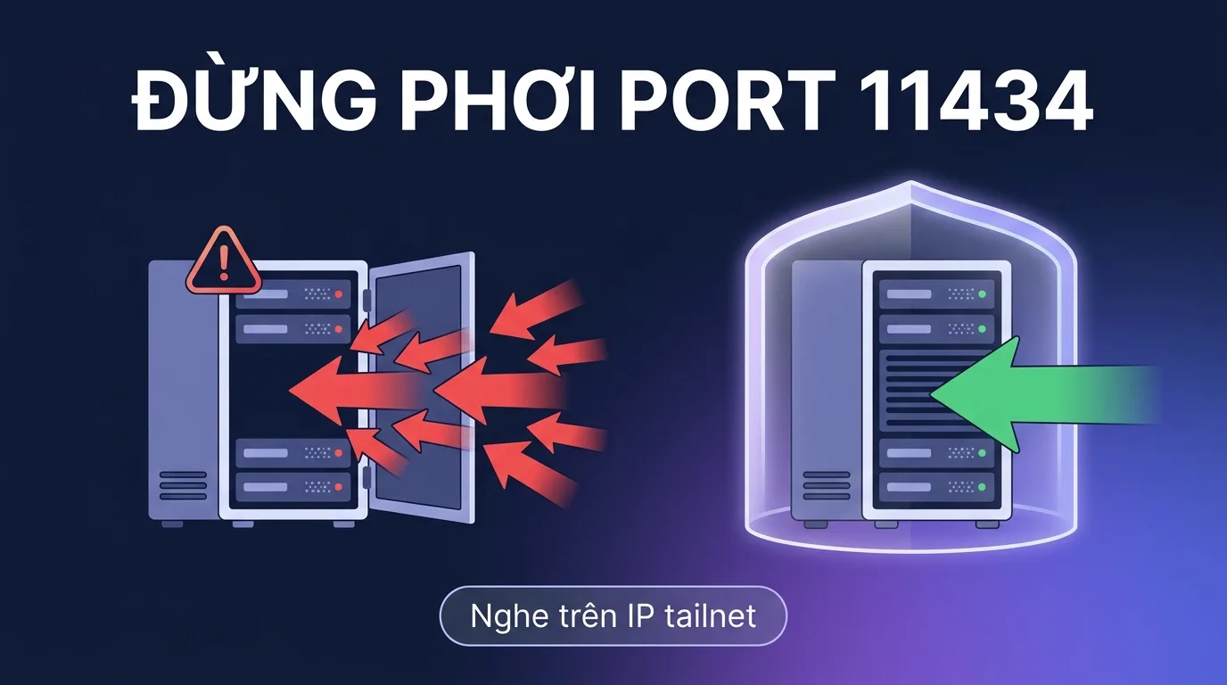 Mở Ollama ra ngoài an toàn: đừng phơi port 11434