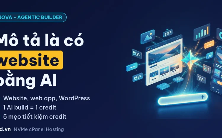 Nova - tạo website và web app bằng AI trong cPanel