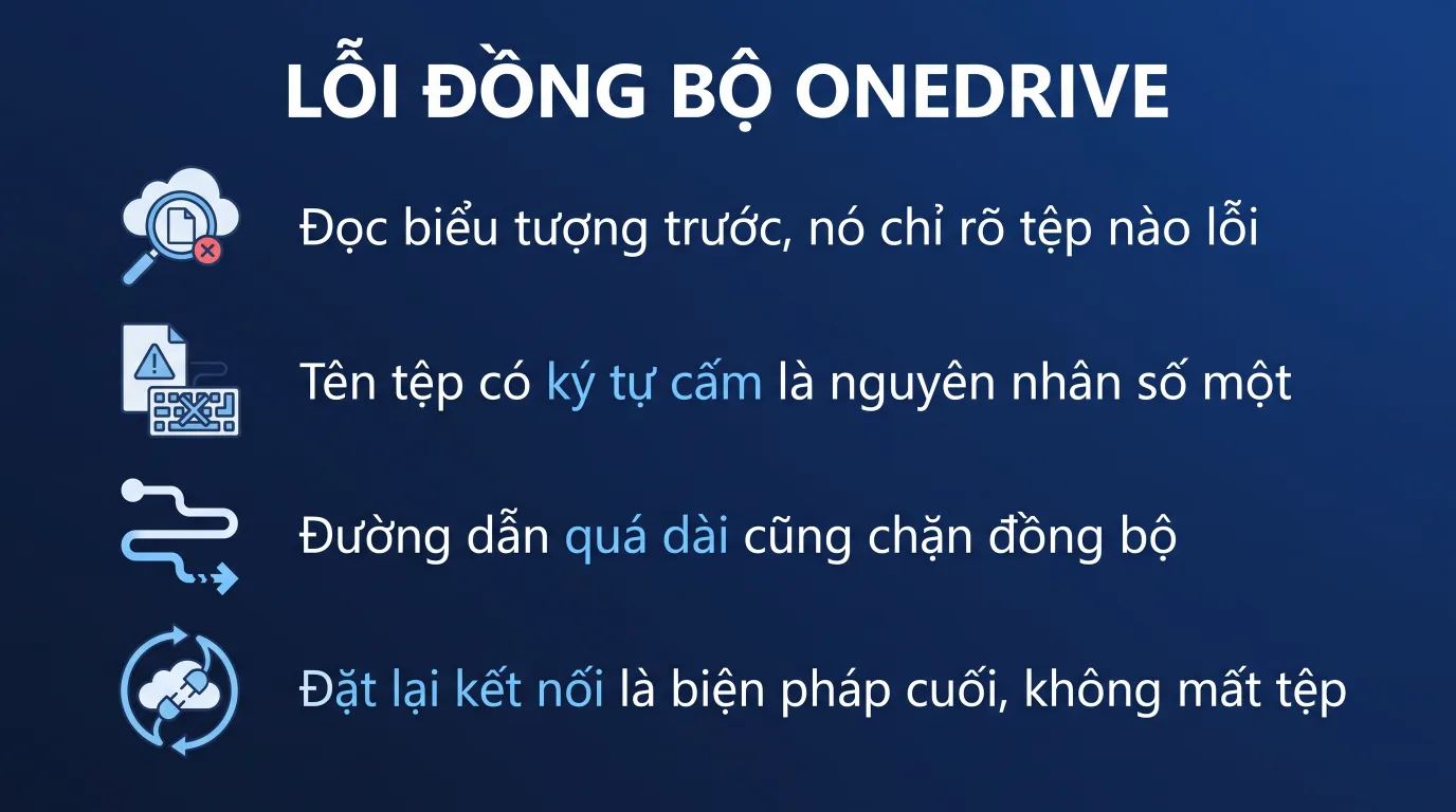 Sửa lỗi OneDrive không đồng bộ được