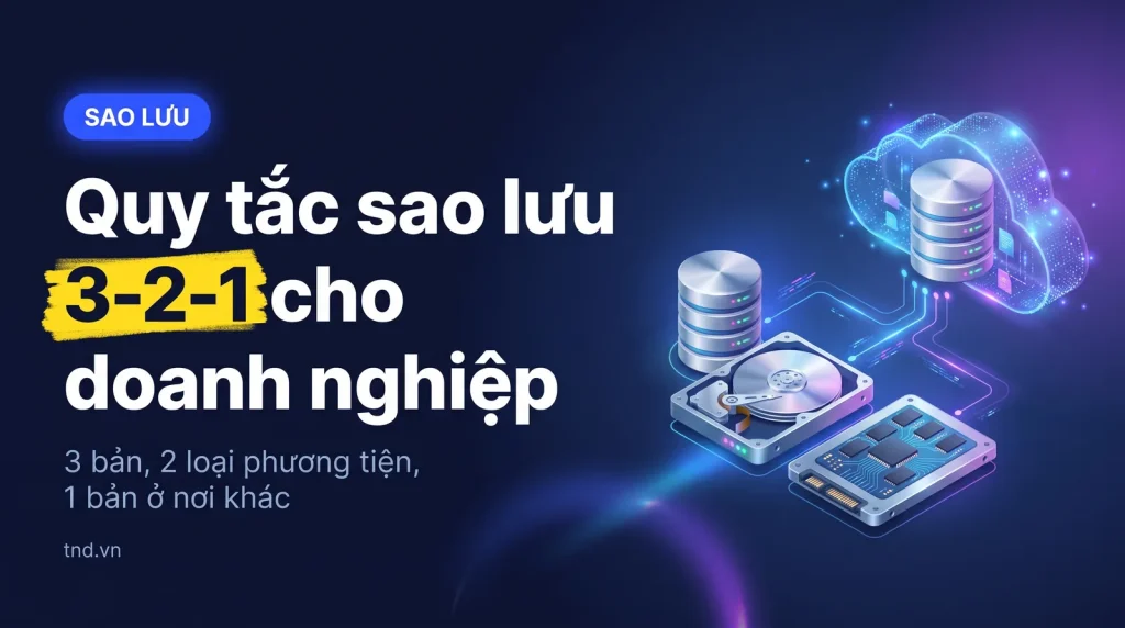 Quy tắc sao lưu 3-2-1 và cách áp dụng cho doanh nghiệp Việt