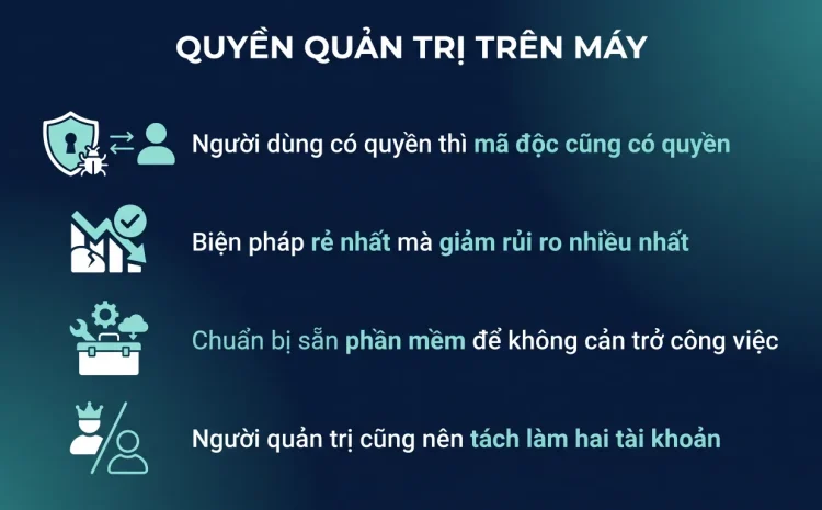 Quyền quản trị máy: vì sao không nên cho nhân viên