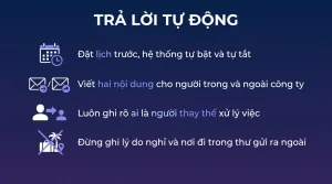 Đặt trả lời tự động khi nghỉ phép trong Outlook