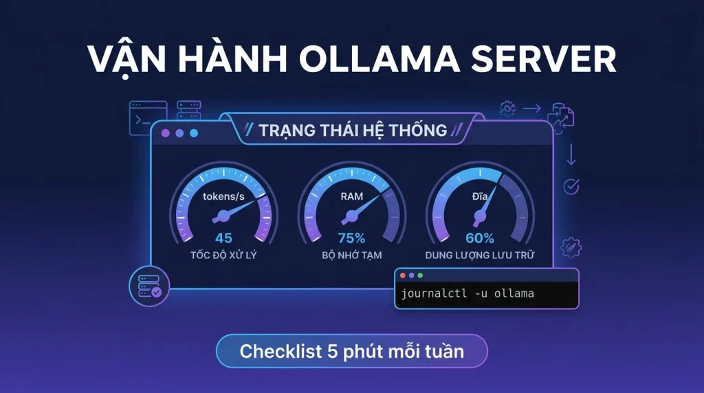 Vận hành Ollama trên server: systemd, log, benchmark