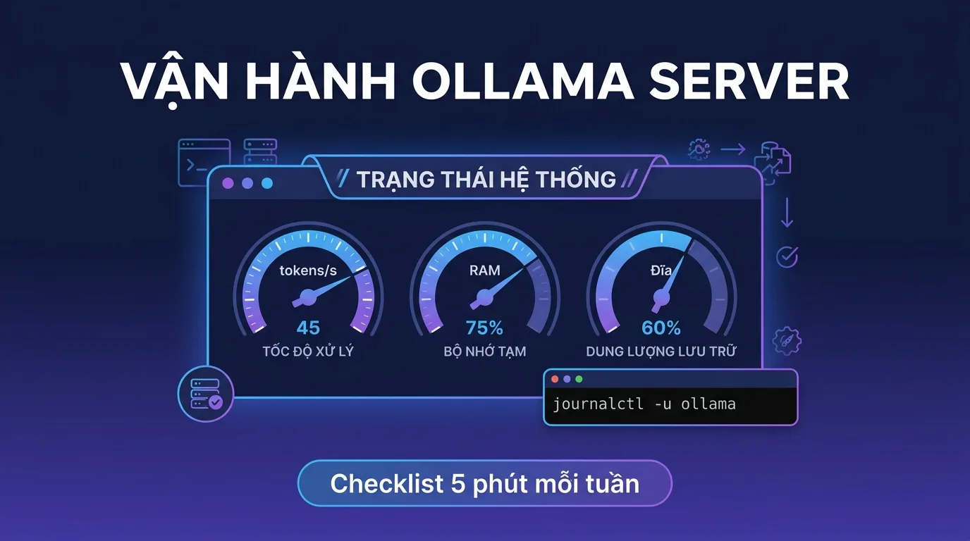Vận hành Ollama trên server: systemd, log, benchmark