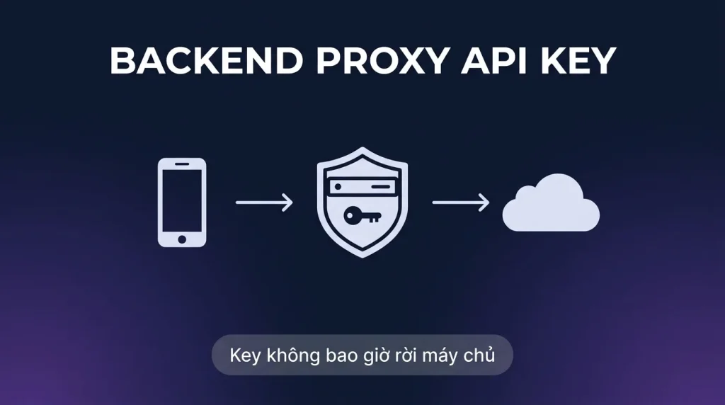 Backend proxy API key trên VPS: giấu key, cache, giới hạn