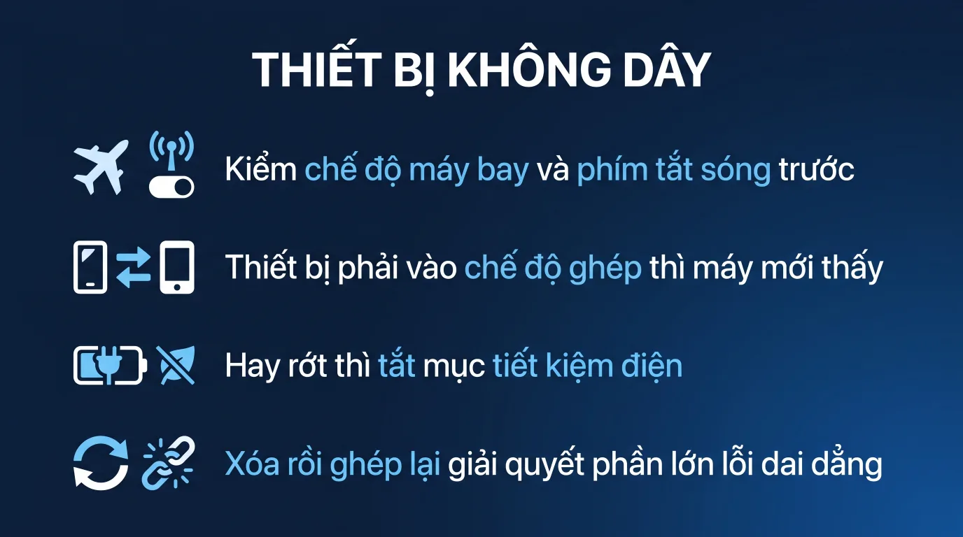 Bluetooth mất hoặc không kết nối trên Windows 11