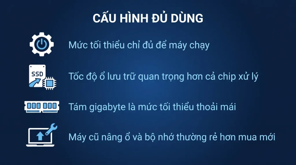 Cấu hình tối thiểu thật sự để dùng Windows 11 mượt