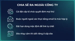 Cho khách bên ngoài xem tài liệu công ty an toàn
