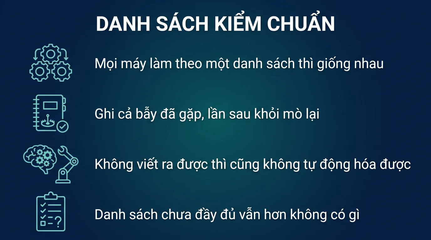 Chuẩn hóa cấu hình máy nhân viên bằng danh sách kiểm