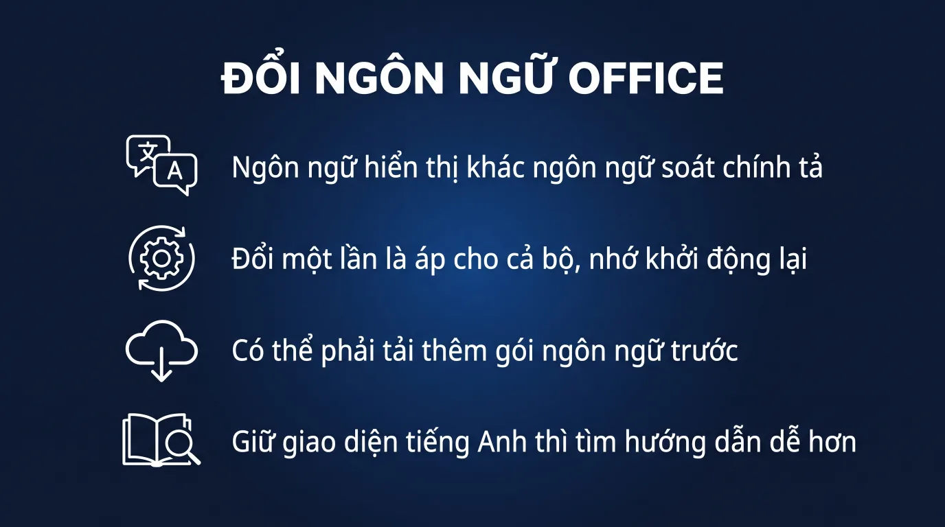Đổi giao diện Office 365 sang tiếng Việt