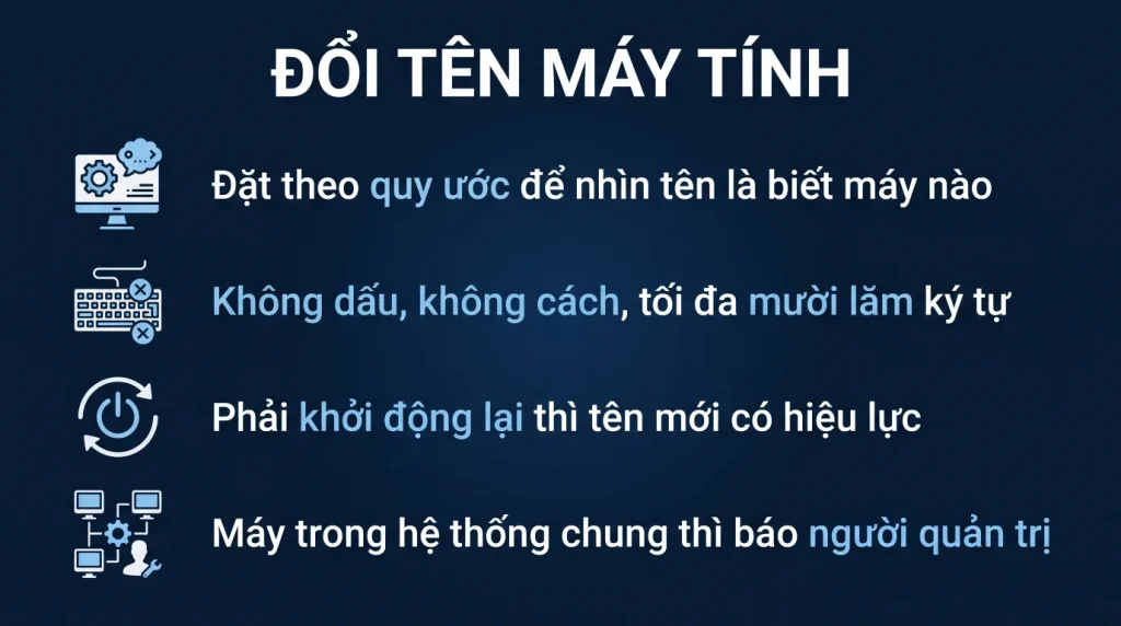 Đổi tên máy tính và tên người dùng trong Windows 11