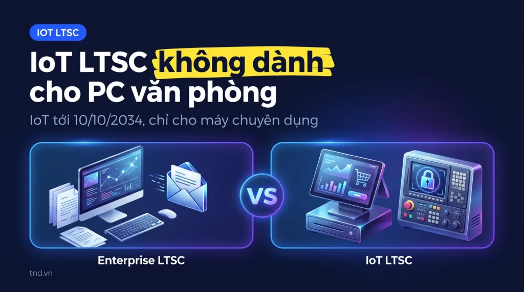 Enterprise LTSC hay IoT LTSC: điều khoản cấm IoT ở PC văn phòng
