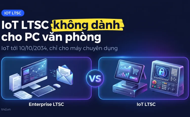 Enterprise LTSC hay IoT LTSC: điều khoản cấm IoT ở PC văn phòng