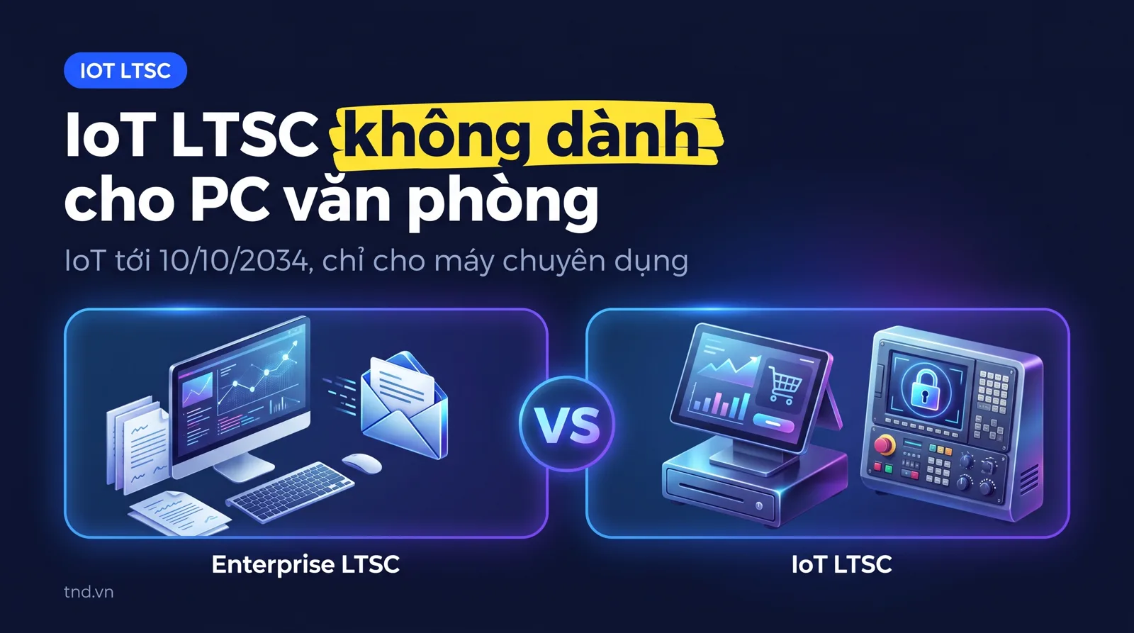 Enterprise LTSC hay IoT LTSC: điều khoản cấm IoT ở PC văn phòng