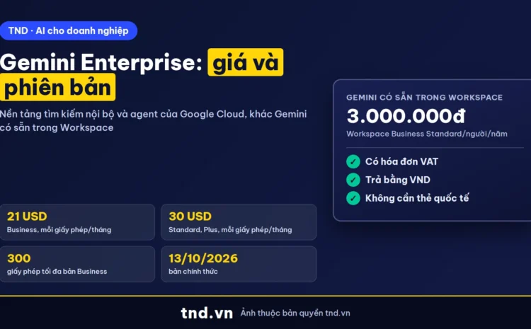 Gemini Enterprise là gì, giá và khác Gemini trong Google Workspace