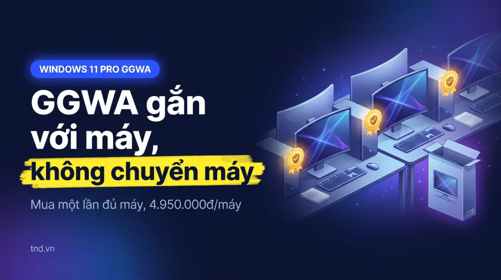 GGWA Windows sau khi mua: quyền dùng ở đâu, thay máy được không