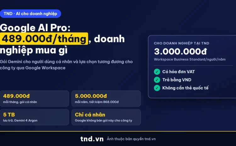 Google AI Pro giá 489.000đ: có gì, doanh nghiệp nên mua gói nào