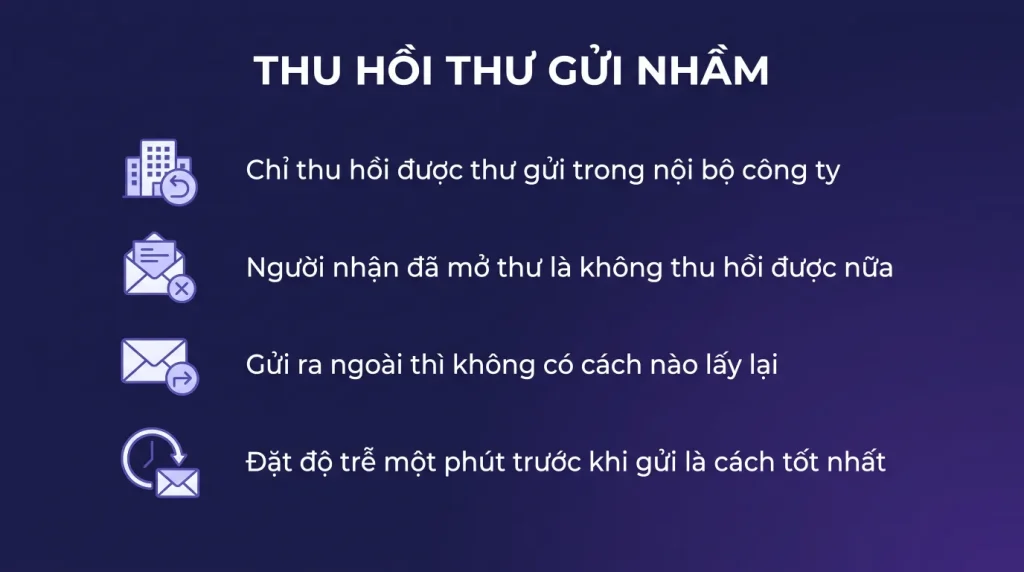Cách thu hồi email đã gửi nhầm trong Outlook