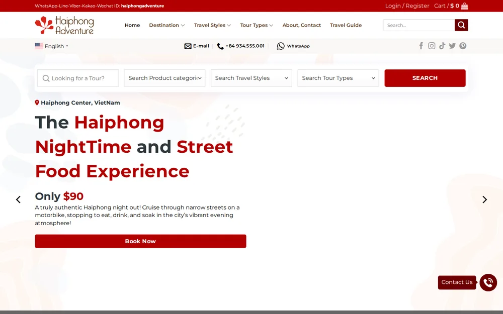 Website Haiphong Adventure, khách hàng TND hỗ trợ đưa Claude vào vận hành
