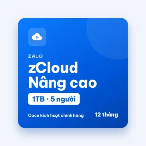 Code Zalo zCloud Nâng cao 1TB cho 5 người, gói 1 năm