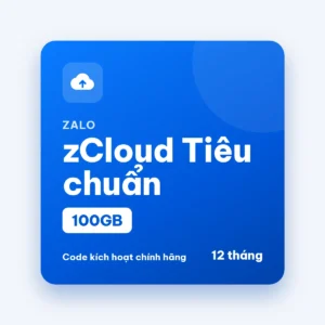 Code Zalo zCloud Tiêu chuẩn 100GB, gói 1 năm