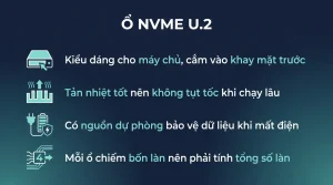 Ổ NVMe chuẩn U.2 trên máy chủ khác gì ổ thường