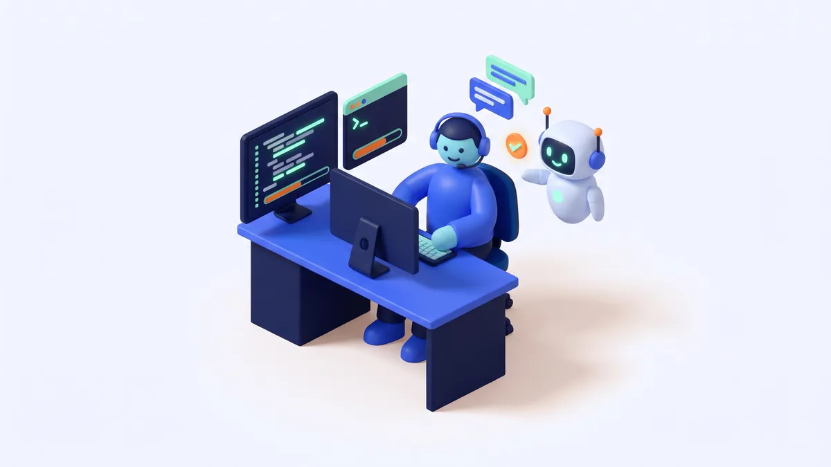 Minh họa kỹ thuật TND và trợ lý AI cùng hỗ trợ khách